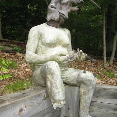sculpture loaned by Ox-Bow for the exhibit