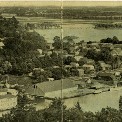 View from Mt. Baldhead, double-wide folded postcard: H.C. Simonson publishers, Reed-Tandler Co., Grand Rapids
