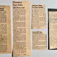          8. Five newspaper clippings
   