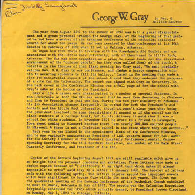 Presbyterian Camp historical outline to 1989 compiled by Rev. William Lankton. Multi-page PDF