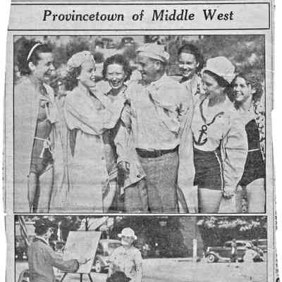 SaugatuckArtFete1937.jpg 3.6MB: Grand Rapids Press, 1937 - May Heath art fair, Mable Williams, Mary Esther Lee, Don Denny, H.J. Schultz, Mrs. D.A. Heath