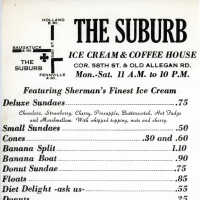 The Suburb Ice Cream & Coffee House Menu