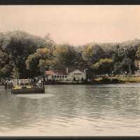          Colorized photograph of the chain ferry
   