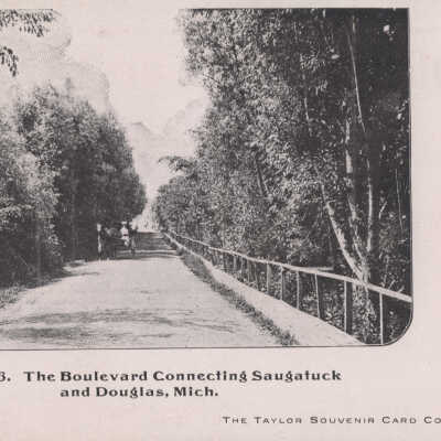 No. 36. The Boulevard Connecting Saugatuck and Douglas, Mich.: Private mailing card by Taylor Souvenir Card Co., St. Joseph, Mich.