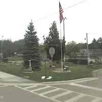          google street view, Oct 2007, showing sculpture and veterans memorial.
   