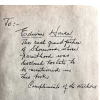          Dedication to House on front endpaper
   