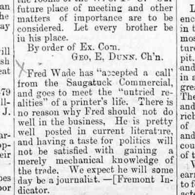 cr1879111401MorrisonBldgBurns.jpg: Morrison Building, John Francis, Red Ribbon Club hall, "A man who will stand by and see his neighbors property burn deserves ducking in a horsepond." Editorial critizing citizens who did not assist in extinguishing fire.