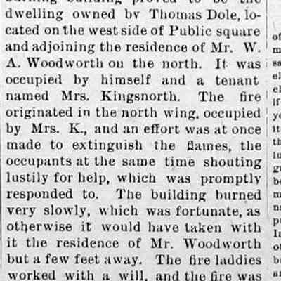 cr1885031301FireThomasDoleResidence-1.jpg: Thomas Dole, W.A. Woodworth, Mrs. Kingsnorth