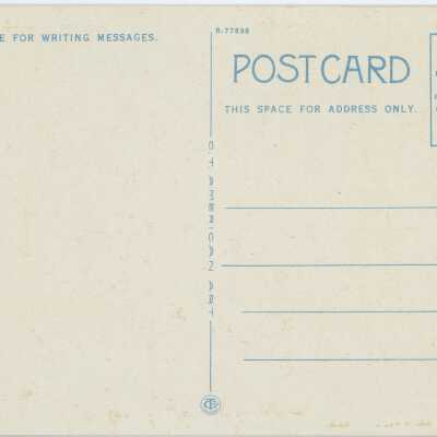 Main Street Postcard Reverse
