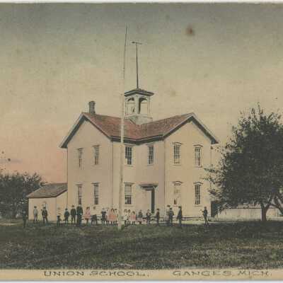Union School Ganges, Mich. Postcard
