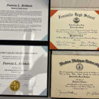 Patty Birkholz diplomas