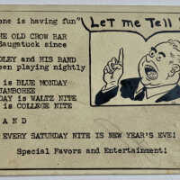 Old Crow Bar advertising postcard
