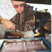          Dave looks on.jpg 533KB; David Trotter reviews side scan on Quest for the Chicora. Photo by Valerie van Heest
   
