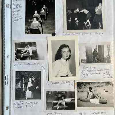 School snapshots 1940-1950s