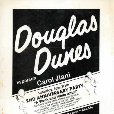 Douglas Dunes 2nd Anniversary Party Advertising Poster (4)