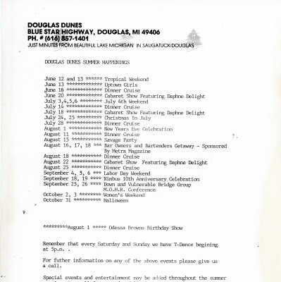 Douglas Dunes Summer Happenings Letter (5)
