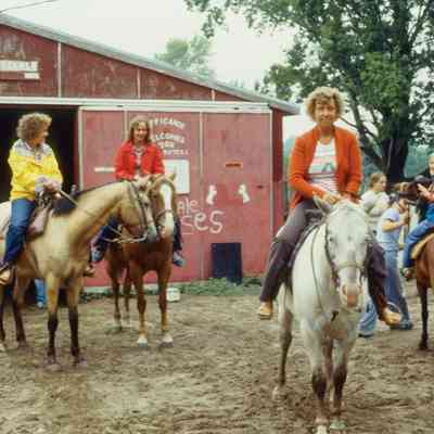 Kibbie Riding Stable, built by Moriarty 1963, Tippicanoe Welcomes You: Filename: Stube39 Jane, Carol, Joan, Patty, & Chris Stube 7_78.jpg 1.4MB