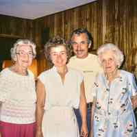          L-R Eleanor (Paesler) Ericson, Eva and Herbert Klemm, and Jessie (Paesler) Orr at Timberline Motel; Filename: Stube60 Eleanor, The Klemms & Jess 8_84.jpg 18.6MB
   