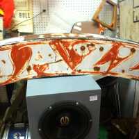          Sign before restoration when it was for sale at the Saugatuck Antiques Mall
   