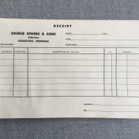          George Sewers & Sons Receipt pad picture number 1
   