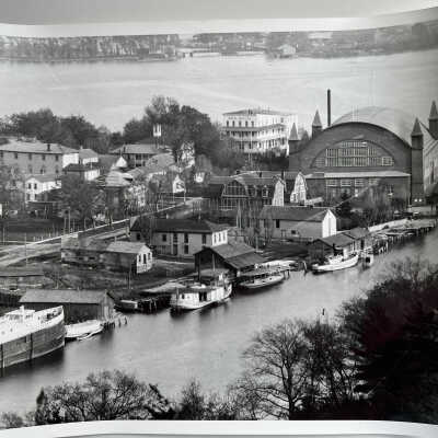Mt. Baldhead view of riverfront ships
