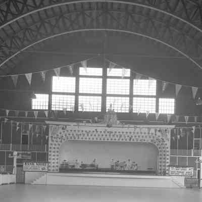 pa102 Pavilion interior 800 scan.jpg 1.6MB - RJ and Diane Peterson collection: Radio pennant dance, Bank Night every Thursday, Bingo Night, Please do not smoke on the dance floor, ladies will be admitted free every Monday night. Restrooms shown on left