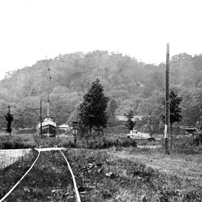 Pumphouse ca 1900: As seen from the corner of Water and Lucy - the original pump house ca 1905.