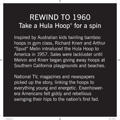 Outdoor interactive: Hula Hoop kiosk, top panel