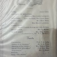 Alumni program 1907