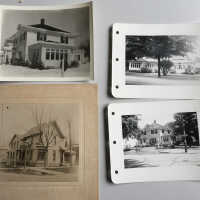          Clockwise from lower left 1. John Koning home prior to 1903 fire; 2. Ira Koning-Wiley home in winter; 3-4. Two prints of Ira Koning-Wiley home in summer
   