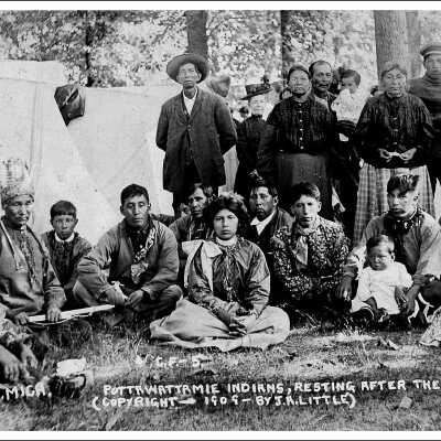 Digital only: this postcard is marked Saugatuck but was likely not taken in Saugatuck.: The photographer J.A. Little sold postcard prints that were customized for each town.