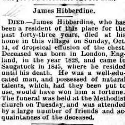 James Hibberdine letters 1864