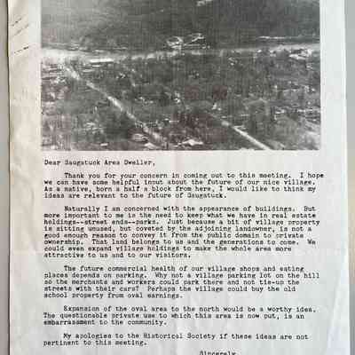 Jean Simonson letter