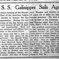          cr1947030701GalinipperSailsAgain.jpg; Sea Scouts, Harold Whipple, Larry Brooks, Erv Kasten, Rev. Maycroft, Charles Gilman, Robert Peel, Alfred Pshea,
   