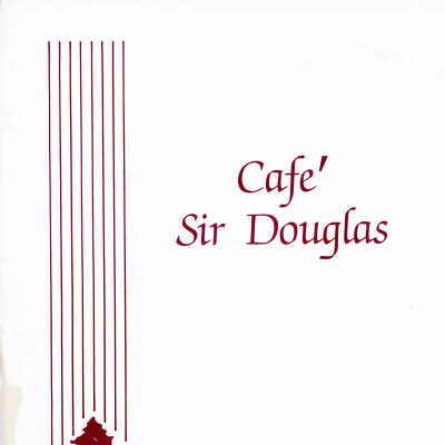 Cafe Sir Douglas Menu, three pages