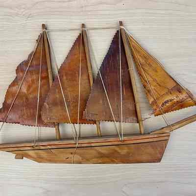Ship with veneer sails