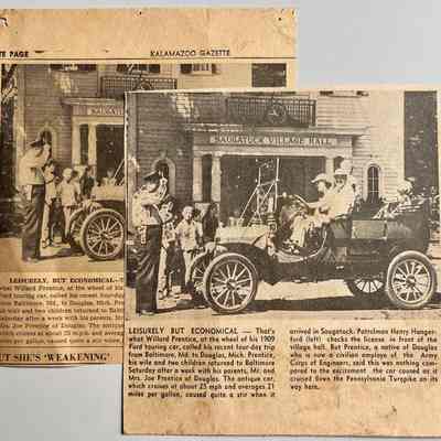 2. "Leisurely but Economical": This photo was printed in the Commercial Record on 13 Aug 1954 along with story about the Willard Prentice trip from Baltimore to Douglas.