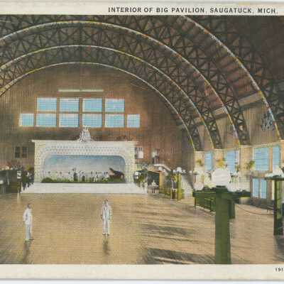 Interior of Big Pavilion Postcard