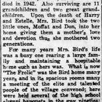          Frolic - Bird Home.jpg 254KB; Newspaper clipping 