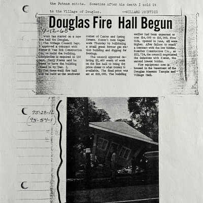 Standard Oil Station to Douglas Fire Hall clippings