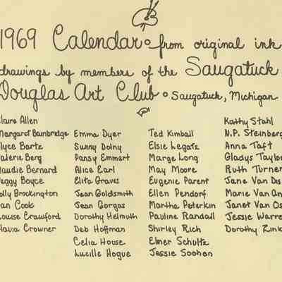 69_Index_Art_Club_Calendars.jpg: Scans of drawings from this calendar in "Art_Club_Calendars" folder on 2021.72.02