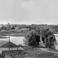          ClipsonMill-BridgeCa1900.jpg 478KB; Digital image of the Clipson Brewery on what was then called the Clipson Bayou just upriver of the bridge causeway. In the distance the E.E. Weed & Co. Basket factory is visible, dating the photo as being from between the 1880s and 1927. The building is often misidentified as a mill.
   