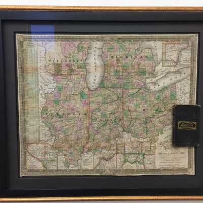 Mitchell’s Map of Ohio, Indiana, Illinois & Michigan