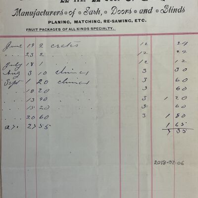 Wm. Weed & Co. Invoice