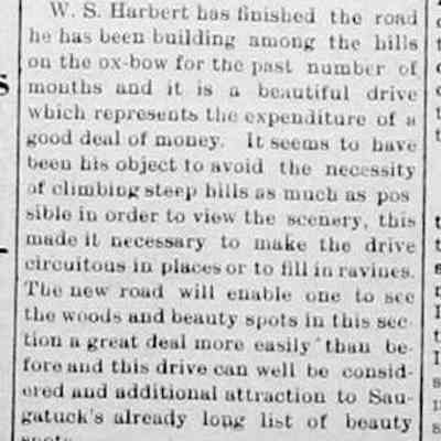 cr1906082403WSHarbertRoadOnOxbow.jpg 29KB: Commercial Record August 24, 1906