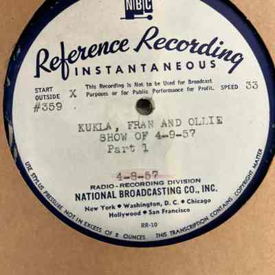 Disk i Side 2 - KUKLA FRAN AND OLLIE - Part 1 - 4/9/57