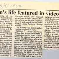          Photo of 3/5/1992 Commercial Record newspaper clipping about the video program
   
