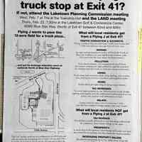          Front of a flyer distributed in the Commerical Record to inform the community of the proposed development
   