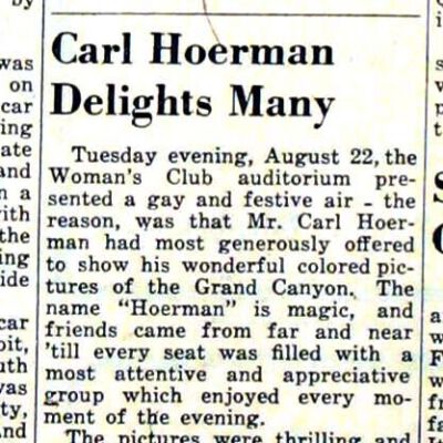 Carl Hoerman newspaper clippings