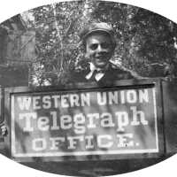          Telegraph boy & sign
   
